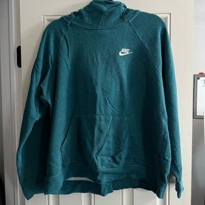 NIKE cowl neck hoodie, teal